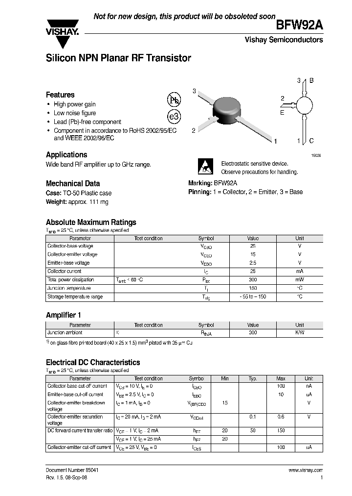 BFW92A_4340348.PDF Datasheet