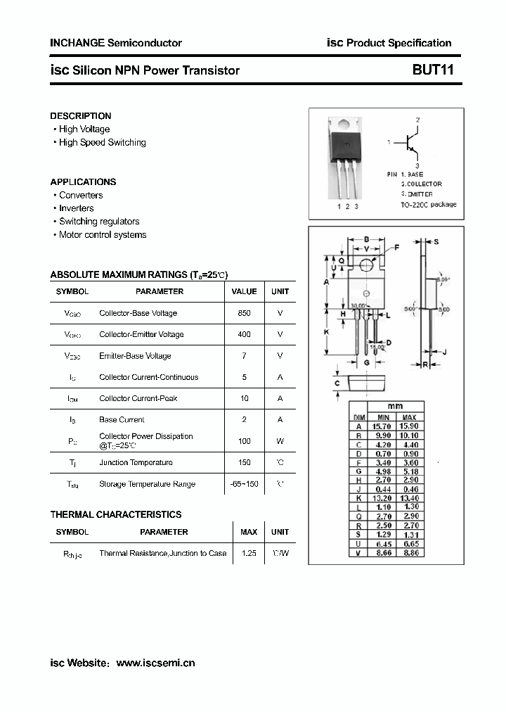 BUT11_4414522.PDF Datasheet