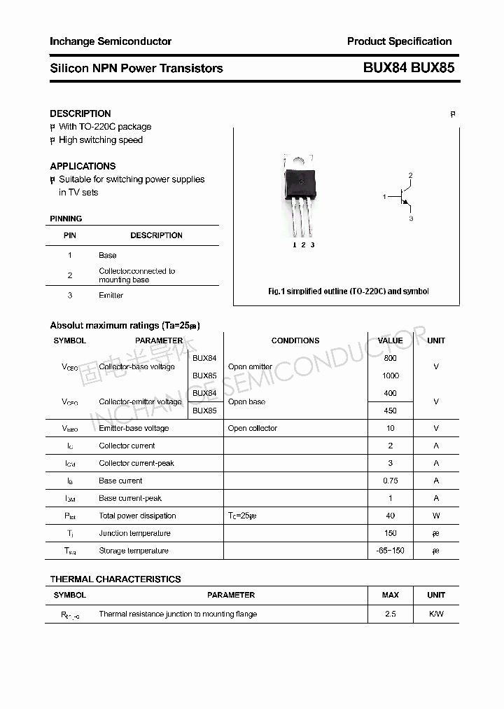 BUX84_4312280.PDF Datasheet