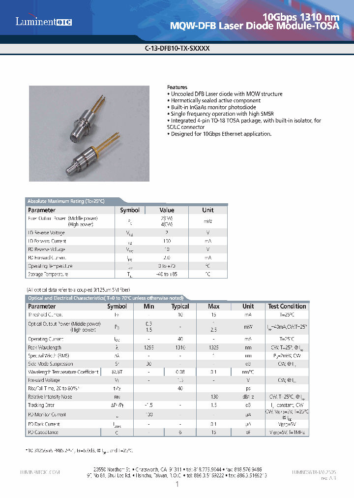 C-13-DFB10-TA-SSCMI_4454824.PDF Datasheet