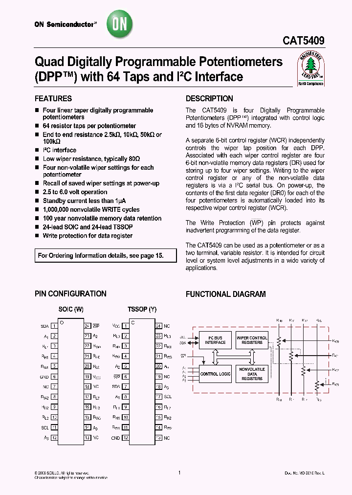 CAT5409WI-10_4490365.PDF Datasheet