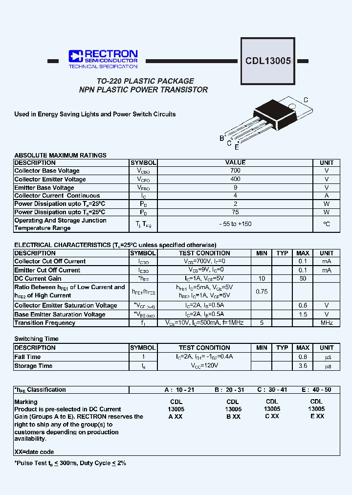 CDL13005_4664295.PDF Datasheet