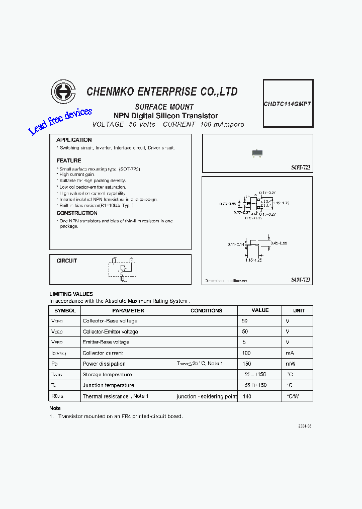 CHDTC114GMPT_4687257.PDF Datasheet