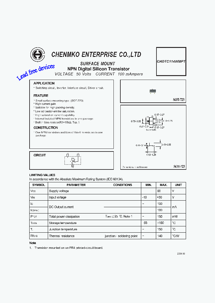 CHDTC114WMPT_4687260.PDF Datasheet