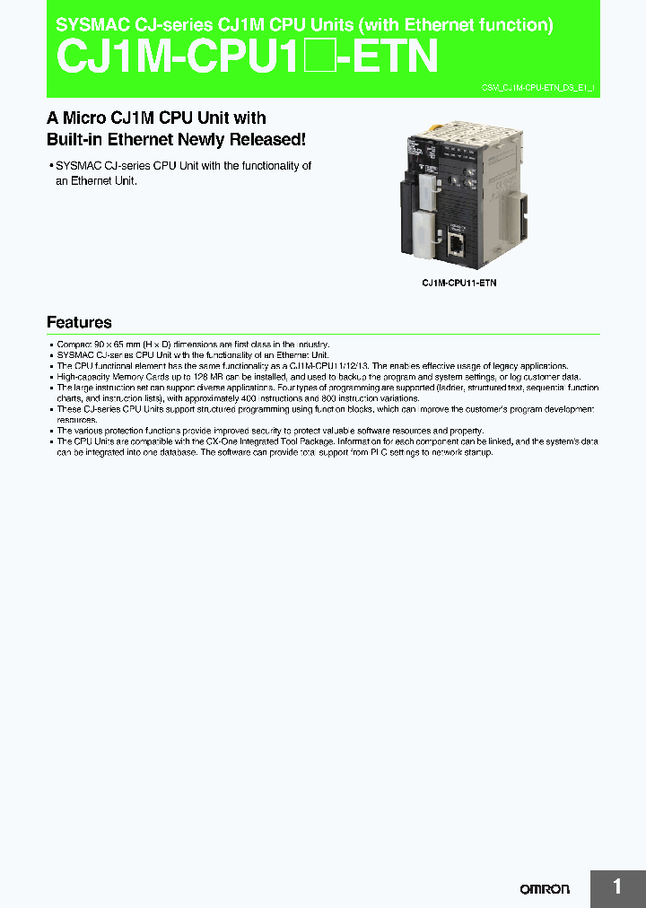 CJ1M-CPU13-ETN_4573417.PDF Datasheet