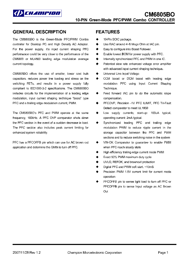 CM6805BO_4244750.PDF Datasheet