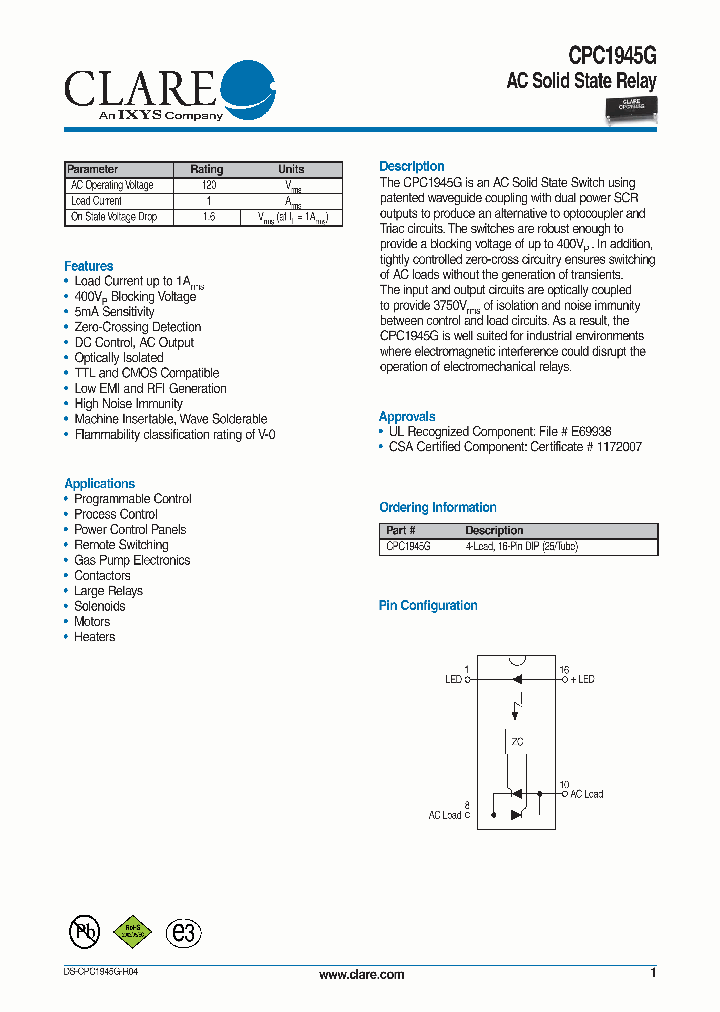 CPC1945G_4693705.PDF Datasheet