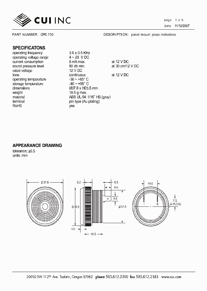 CPE-750_4490637.PDF Datasheet