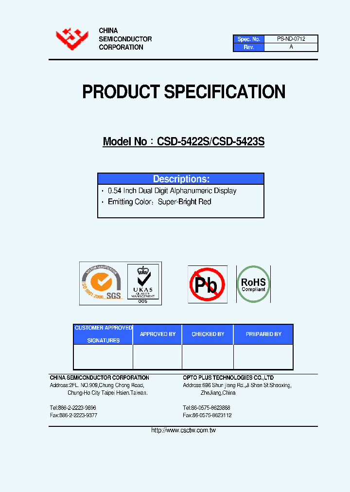 CSD-5423S_4736753.PDF Datasheet