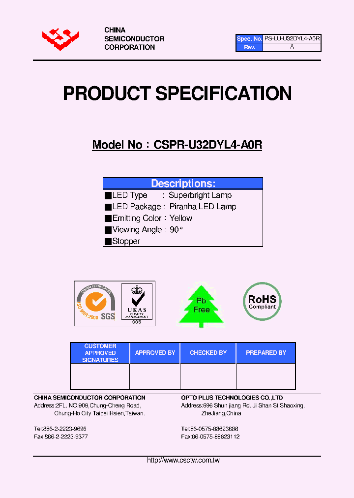 CSPR-U32DYL4-A0R_4453443.PDF Datasheet