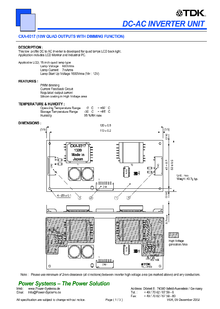 CXA-0317_4669681.PDF Datasheet