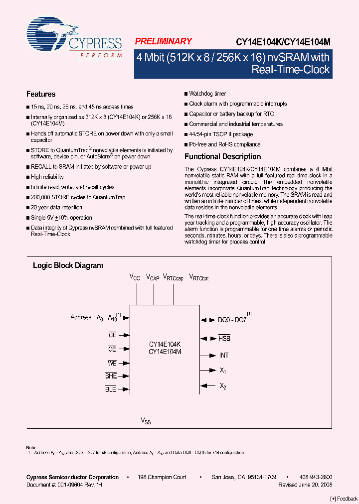 CY14E104M-ZS20XI_4487540.PDF Datasheet