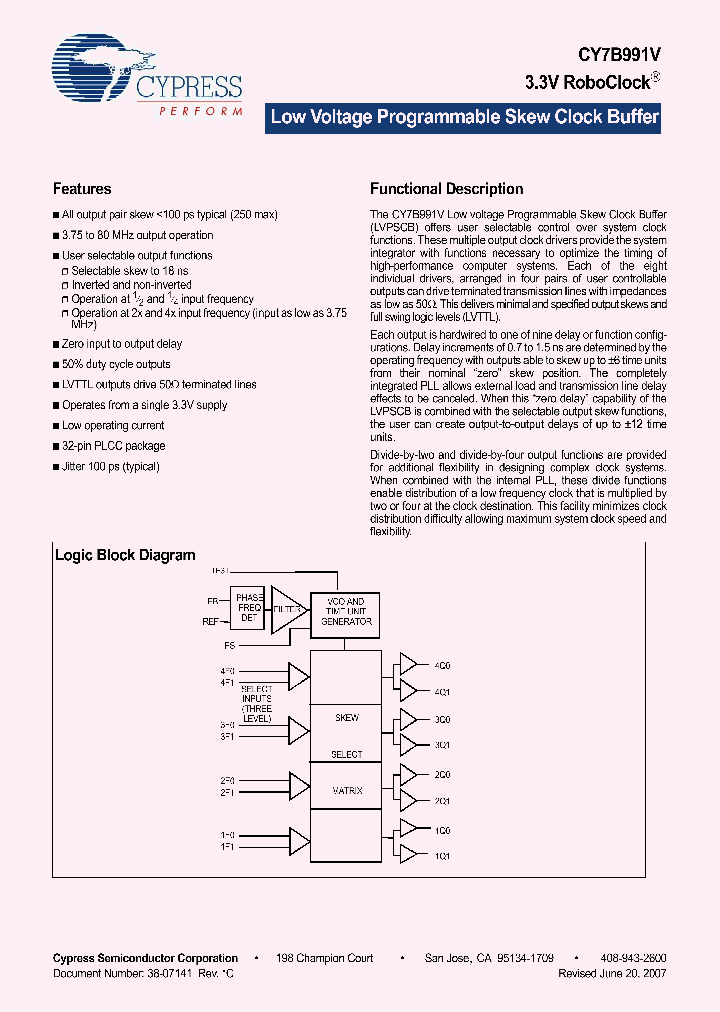 CY7B991V-2JCT_4191943.PDF Datasheet