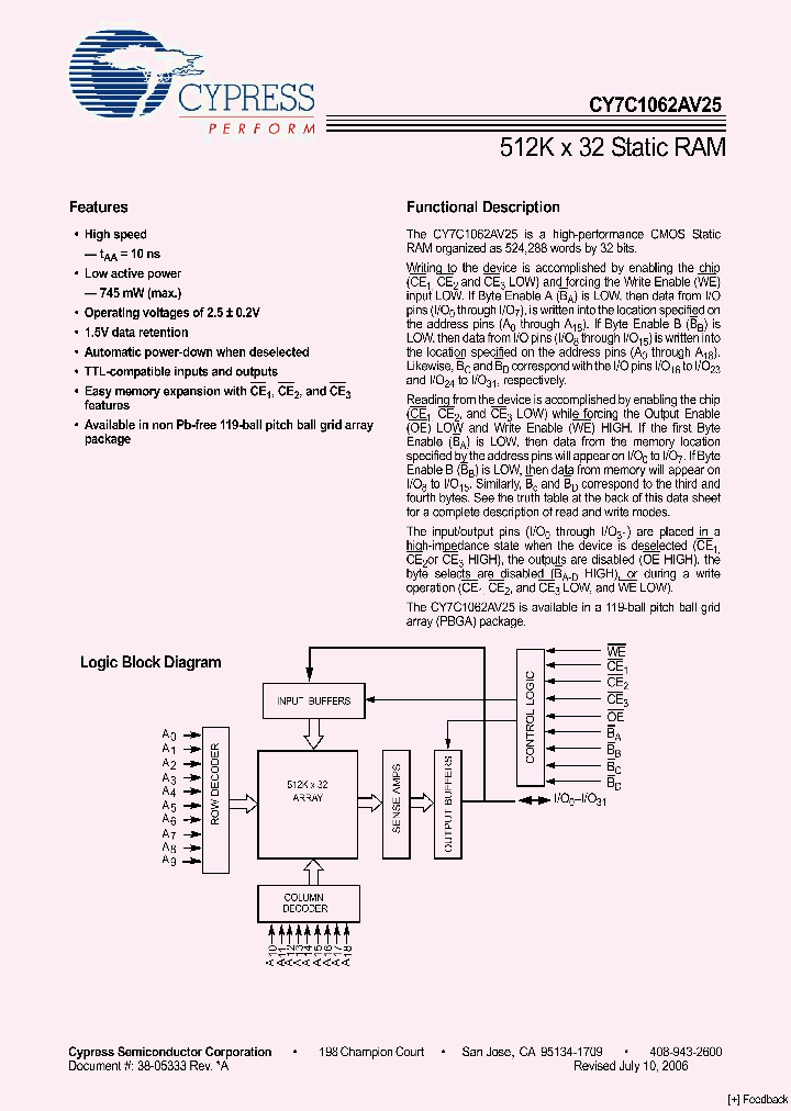 CY7C1062AV25_4171233.PDF Datasheet