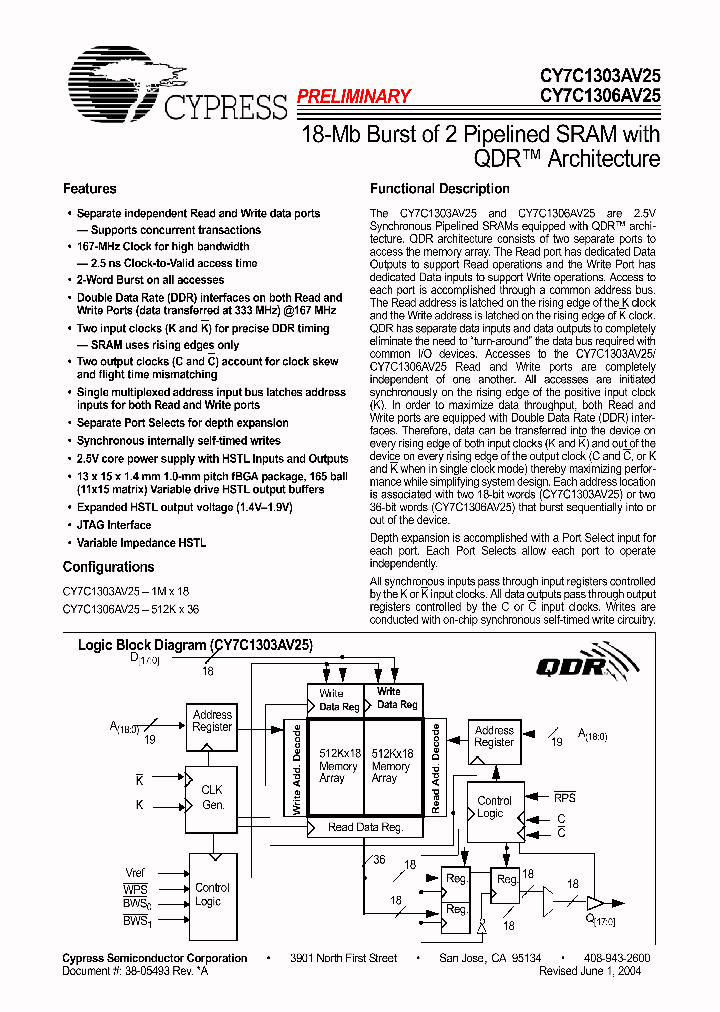 CY7C1303AV25-100BZC_4191870.PDF Datasheet