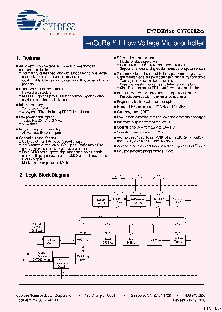 CY7C601XX08_4237216.PDF Datasheet