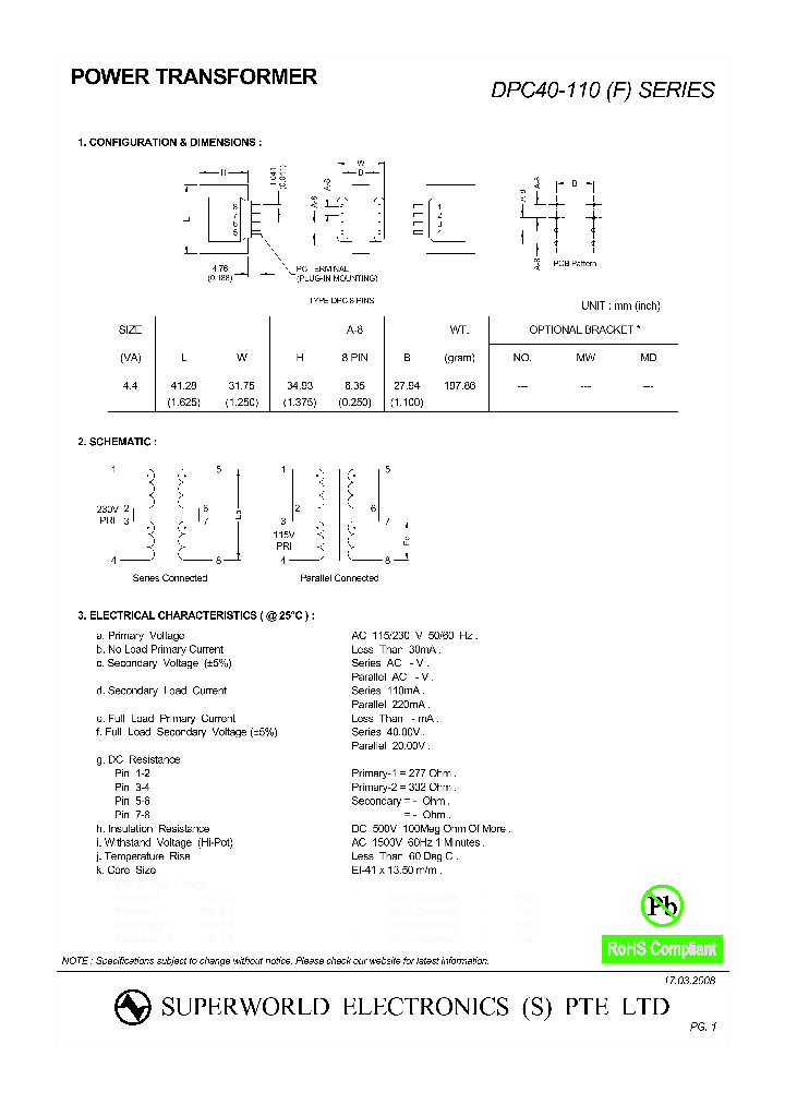 DPC40-110_4775669.PDF Datasheet