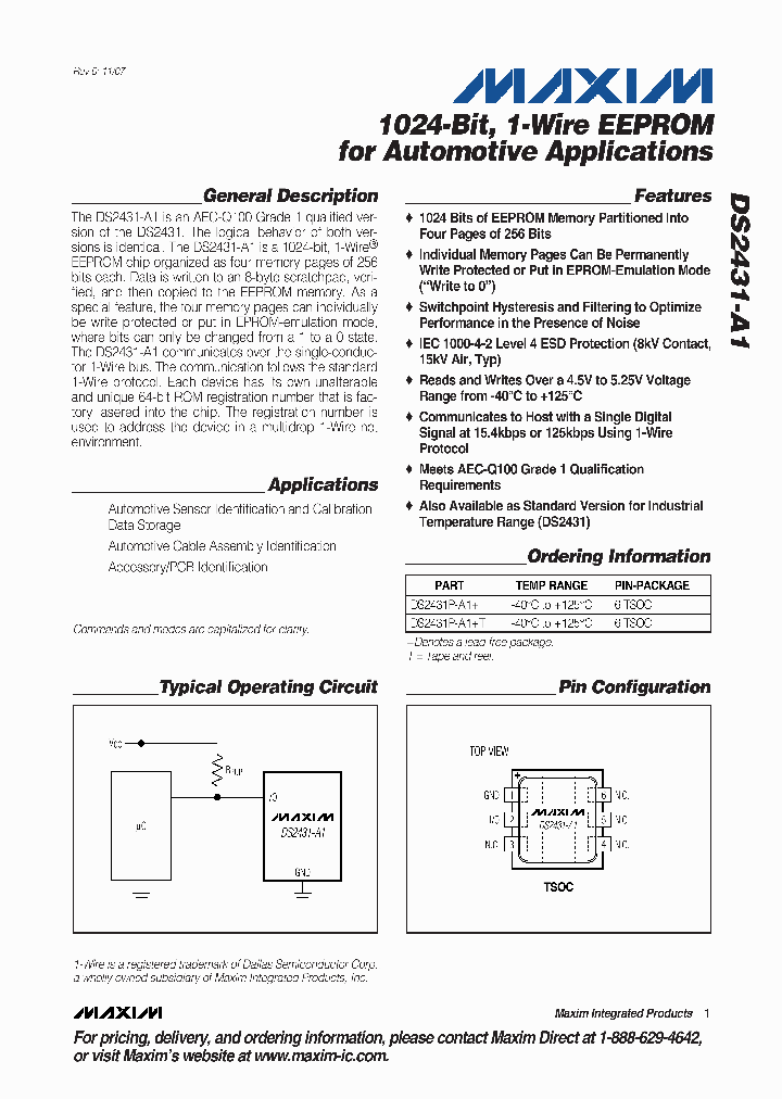 DS2431-A1_4370210.PDF Datasheet