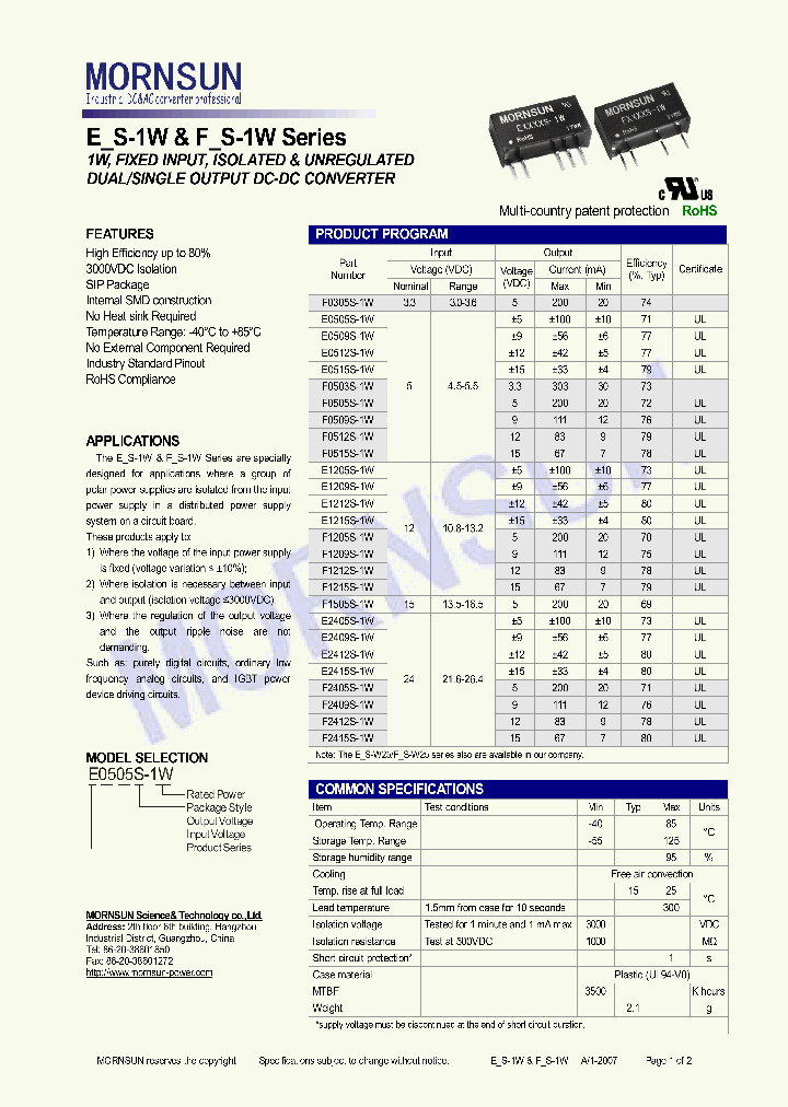 E1212S-1W_4393229.PDF Datasheet