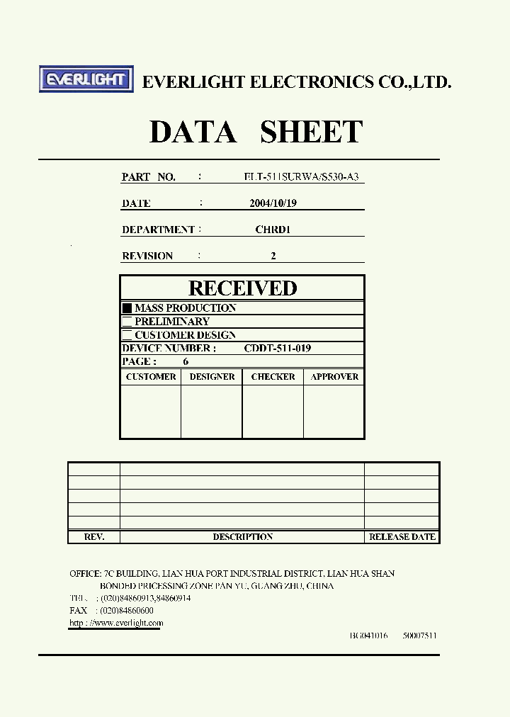 ELT-511SURWA_4864790.PDF Datasheet