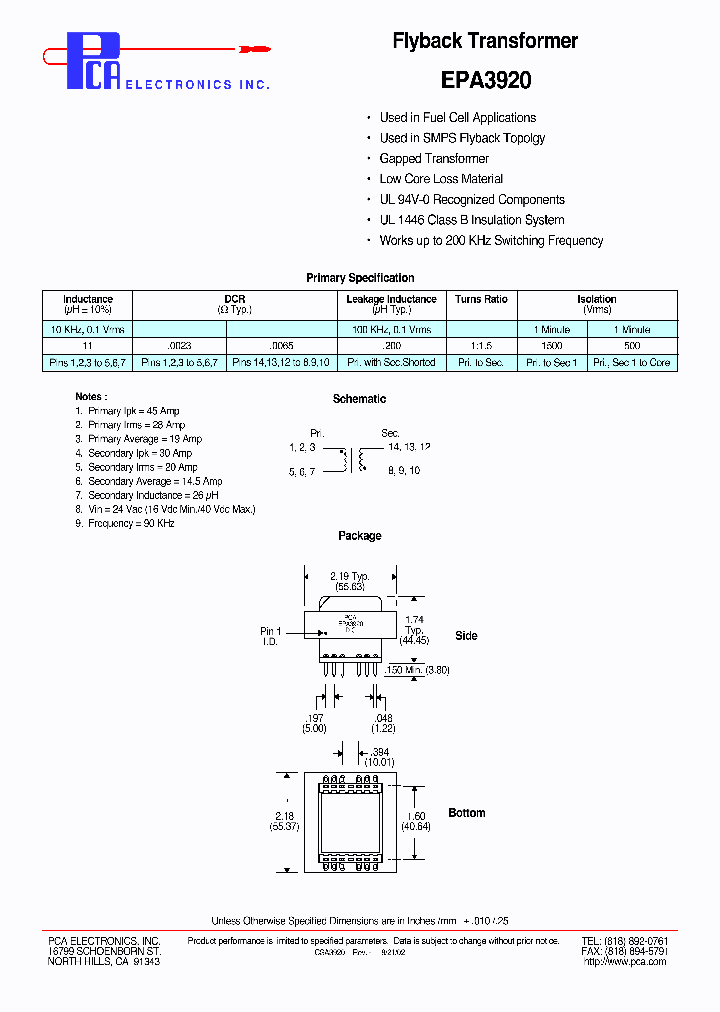 EPA3920_4598310.PDF Datasheet