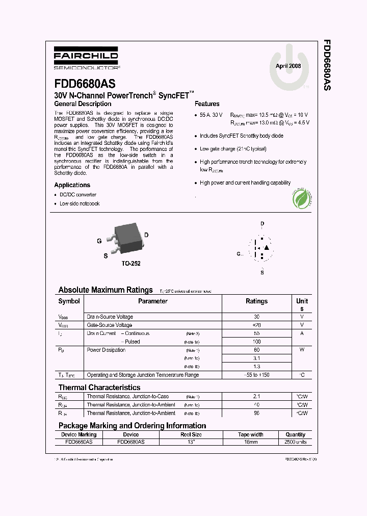 FDD6680AS_4553930.PDF Datasheet