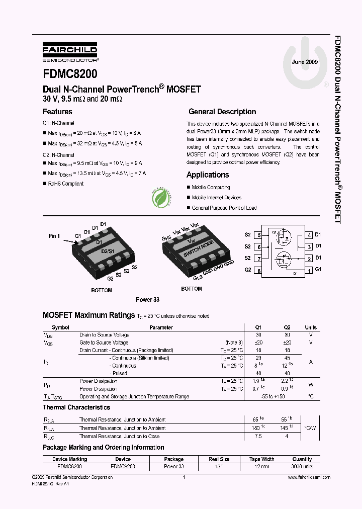 FDMC8200_4567935.PDF Datasheet