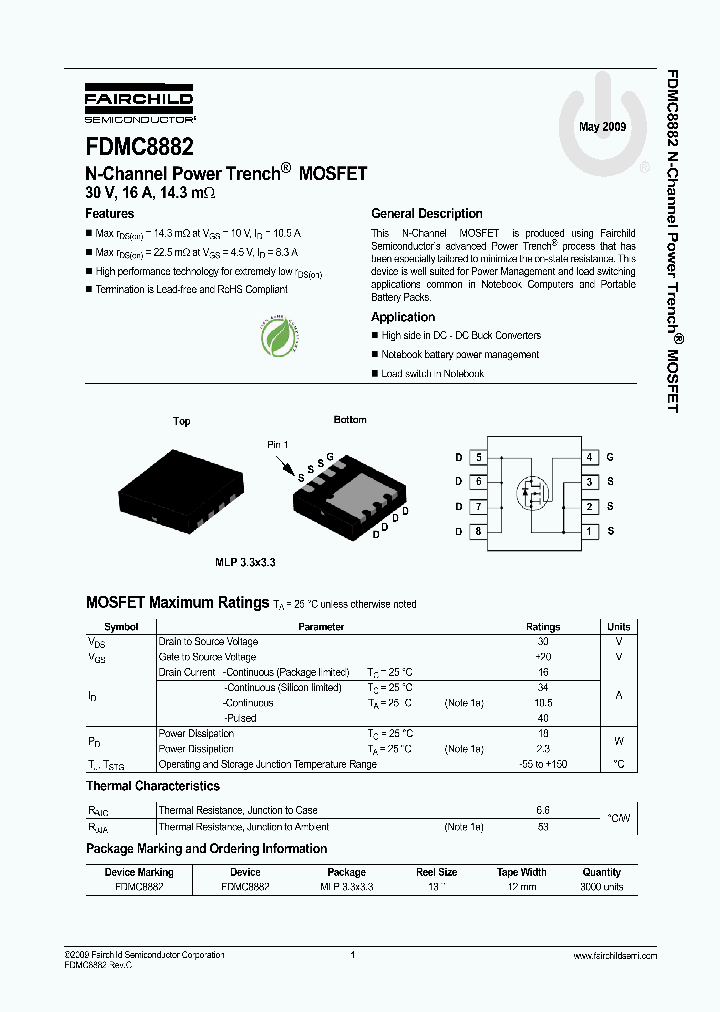 FDMC8882_4549280.PDF Datasheet