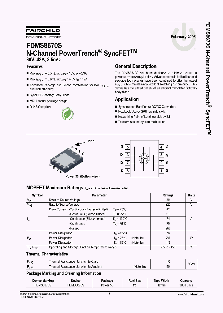 FDMS8670S08_4695497.PDF Datasheet