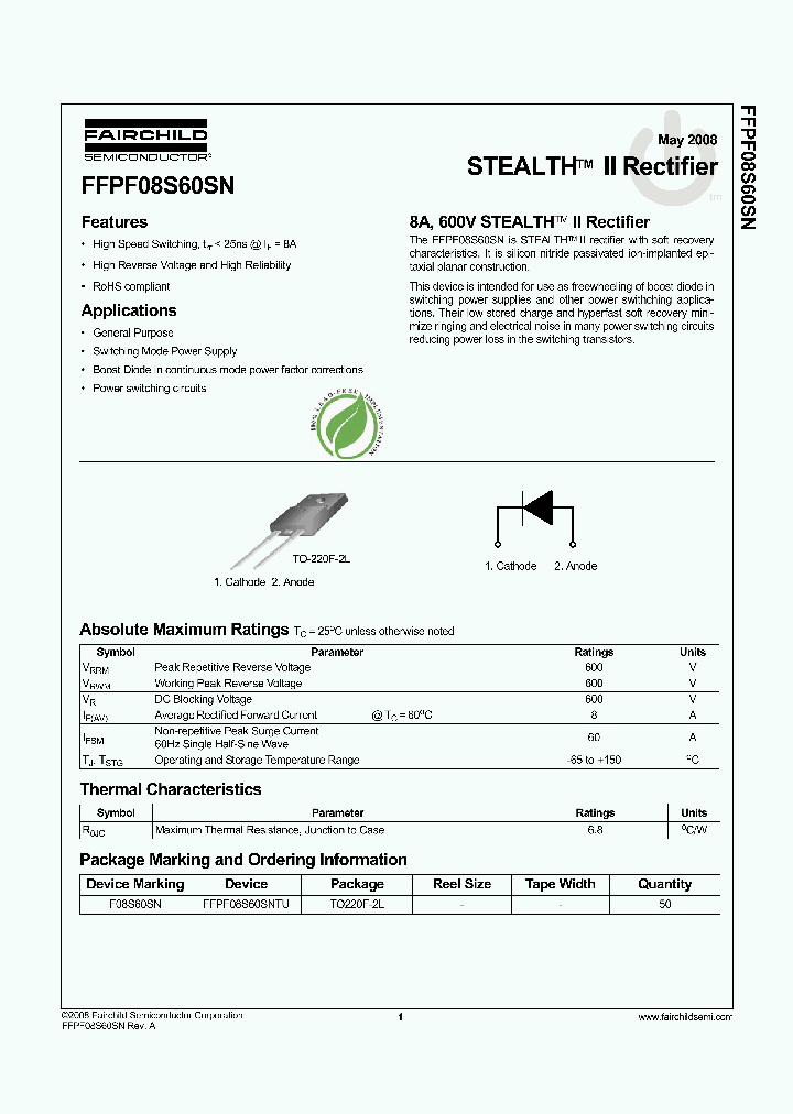 FFPF08S60SN_4351027.PDF Datasheet