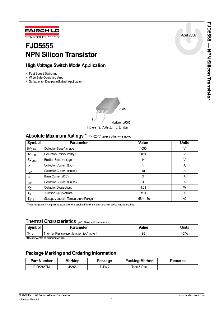 FJD5555TM_4254796.PDF Datasheet