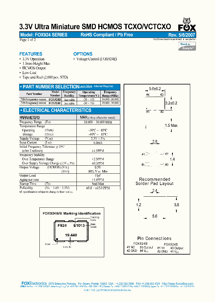 FOX924B_4338031.PDF Datasheet