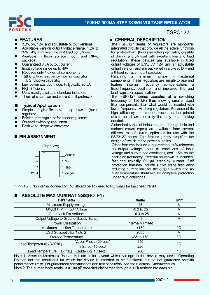 FSP3127N33AE_4807130.PDF Datasheet