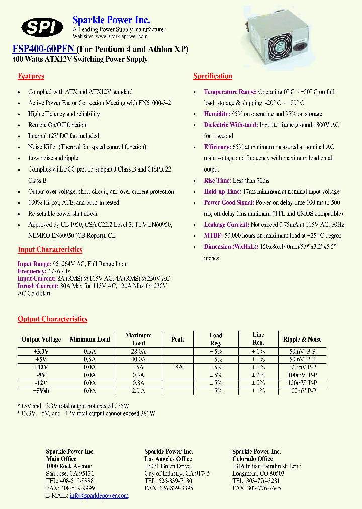 FSP400-60PFN_4360874.PDF Datasheet