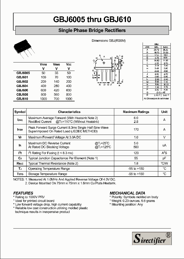 GBJ6005_4647425.PDF Datasheet