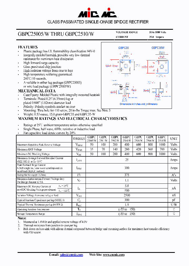 GBPC25005-W_4538430.PDF Datasheet