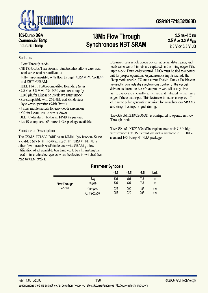 GS8161FZ36BD-65_4689052.PDF Datasheet