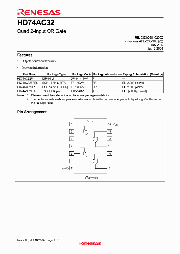 HD74AC32FPEL_4300687.PDF Datasheet