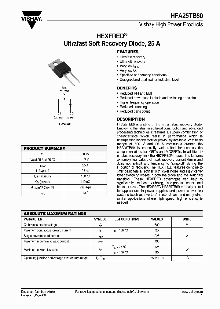HFA25TB60_4625062.PDF Datasheet