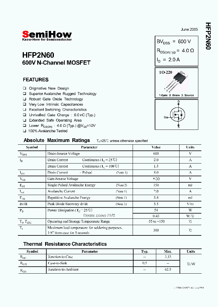 HFP2N60_4643890.PDF Datasheet