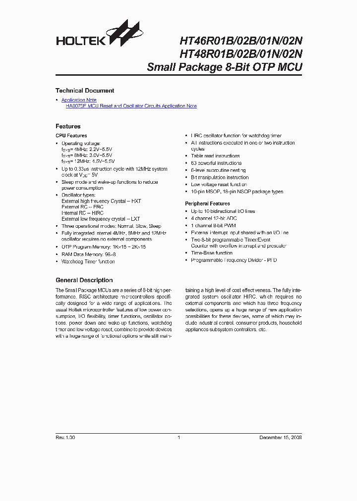 HT46R01B_4633033.PDF Datasheet