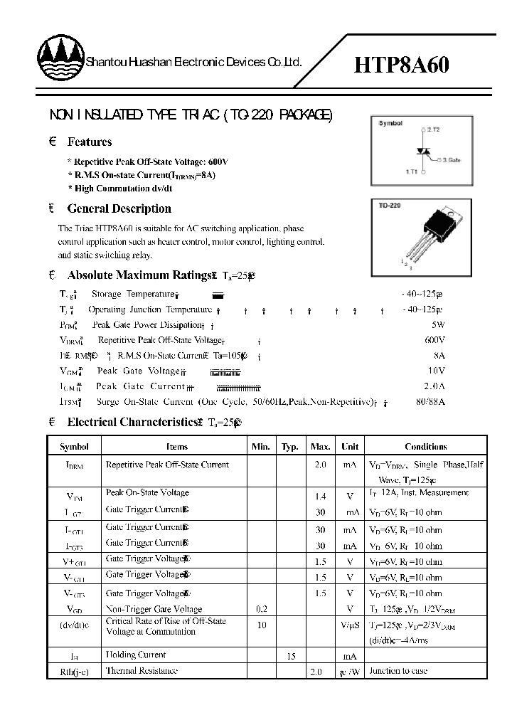 HTP8A60_4796824.PDF Datasheet