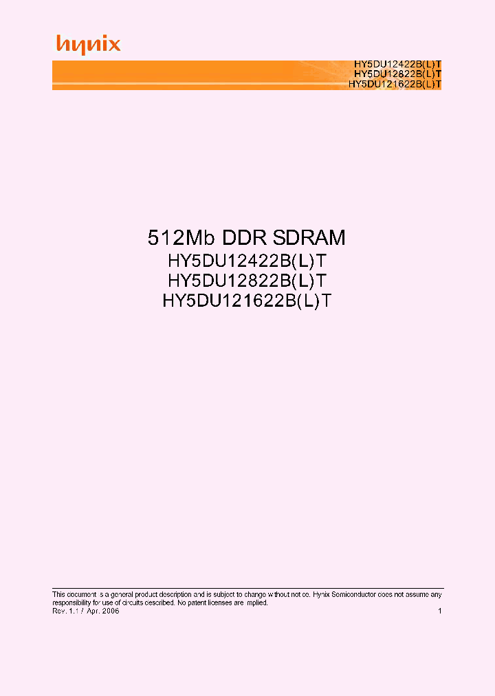 HY5DU121622BLT_4531914.PDF Datasheet