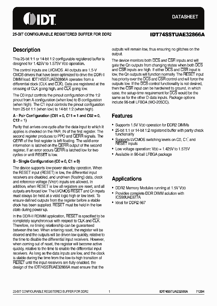 IDT74SSTUAE32866A_4215013.PDF Datasheet