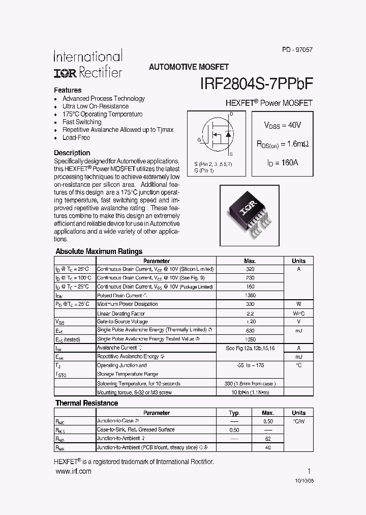 IRF2804S-7PPBF_4183209.PDF Datasheet