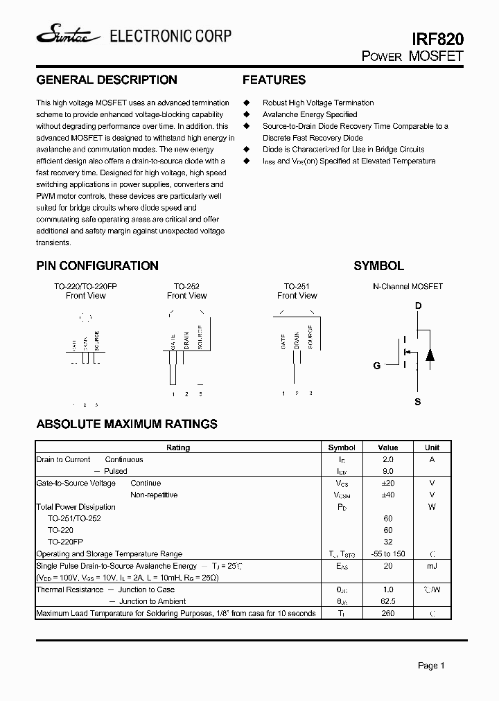 IRF820_4302768.PDF Datasheet