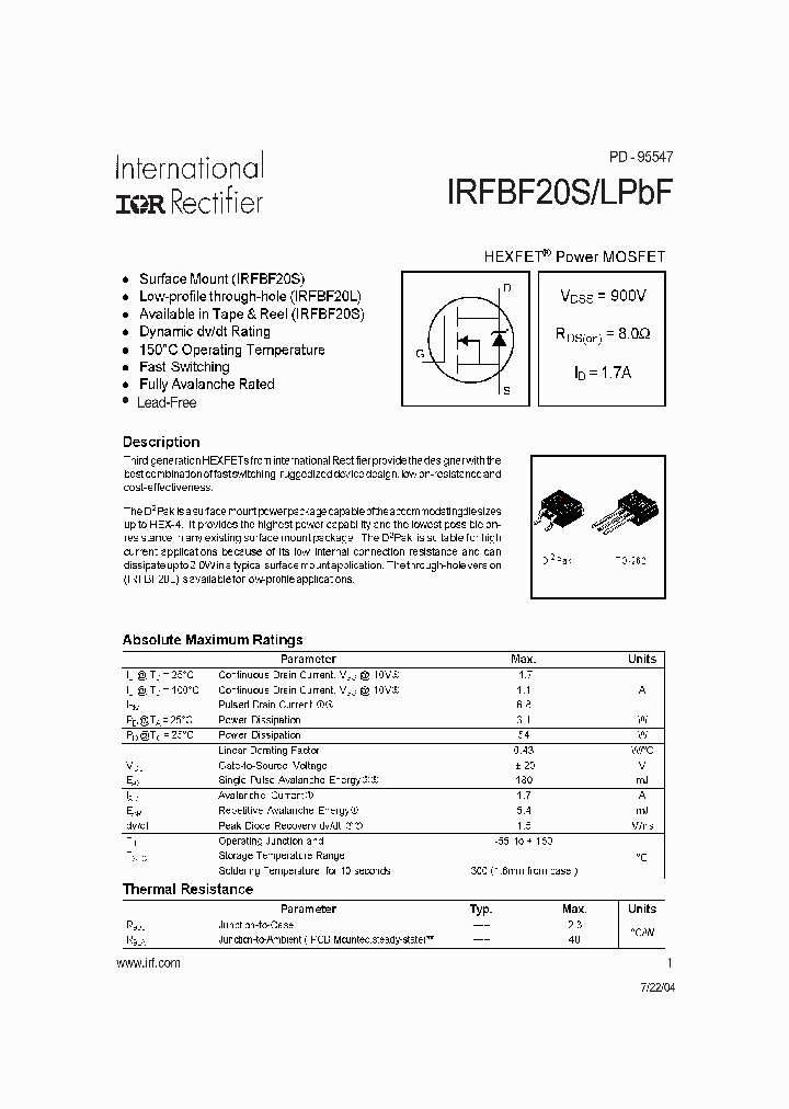 IRFBF20LPBF_4181053.PDF Datasheet