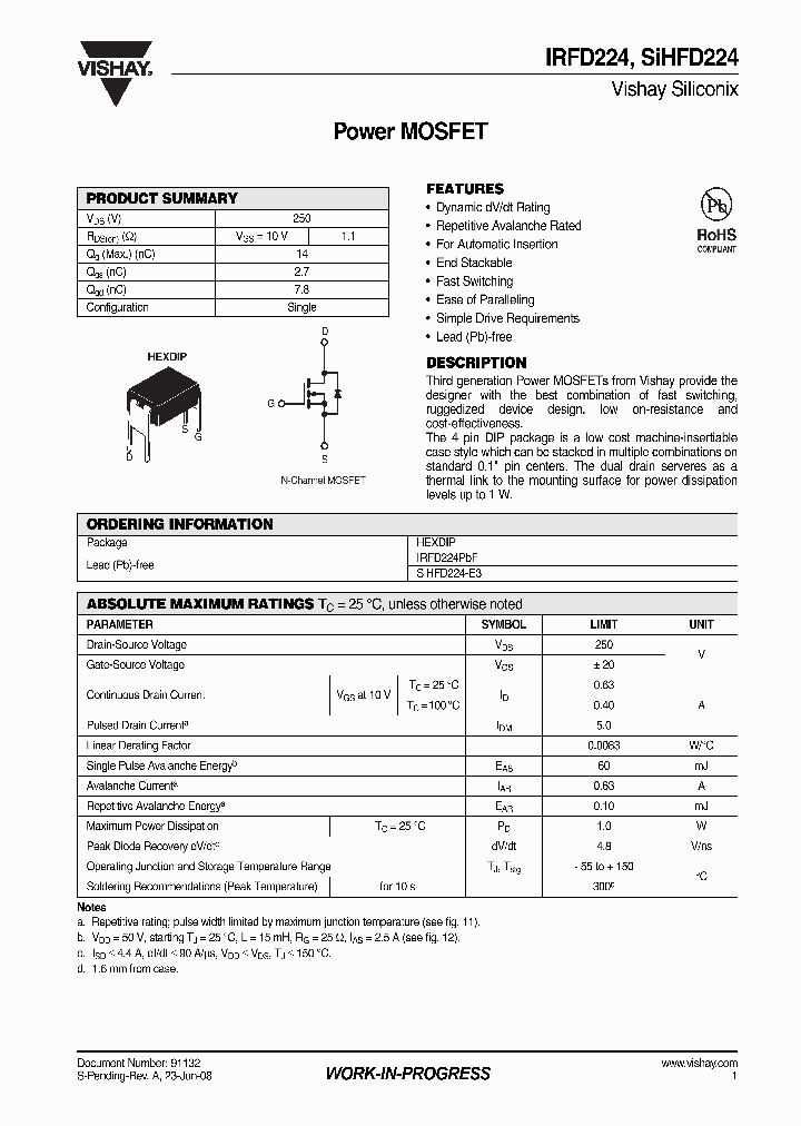 IRFD224_4249753.PDF Datasheet