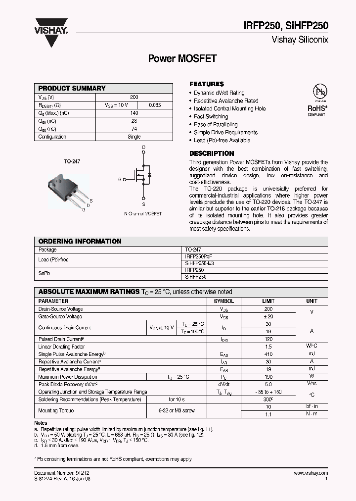 IRFP250_4331393.PDF Datasheet