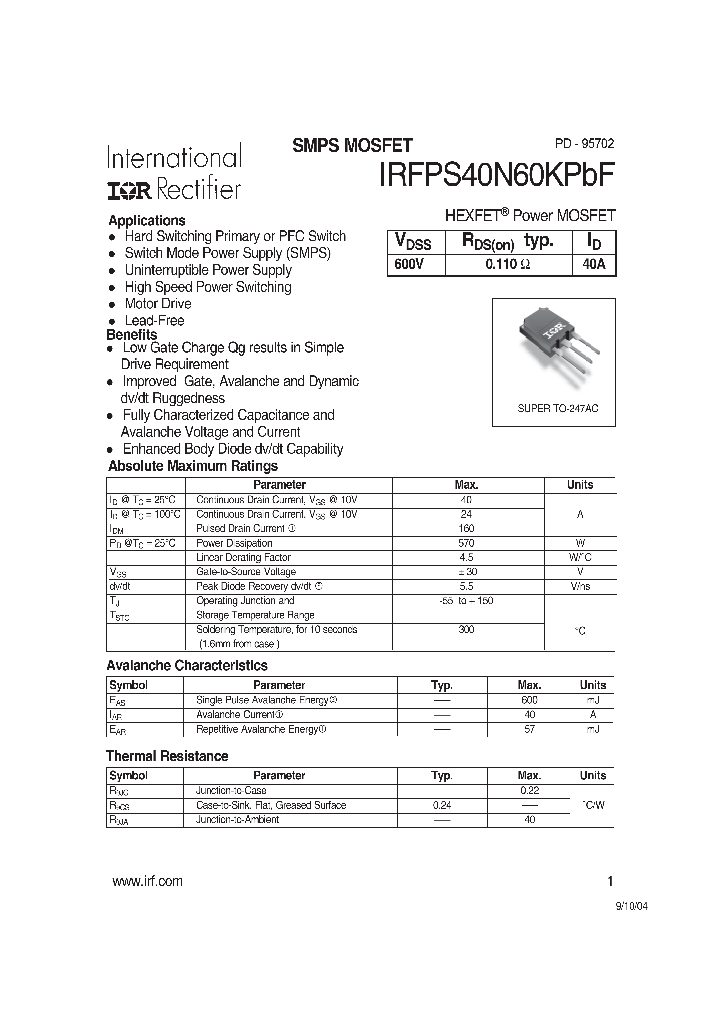 IRFPS40N60KPBF_4176150.PDF Datasheet